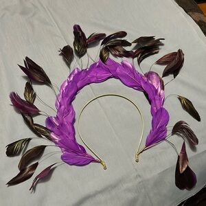 Vibrant Purple Feather Hairband